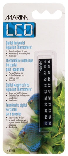 Marina Horizontal LCD Aquarium Thermometer 20 to 30° C (68 to 86° F)