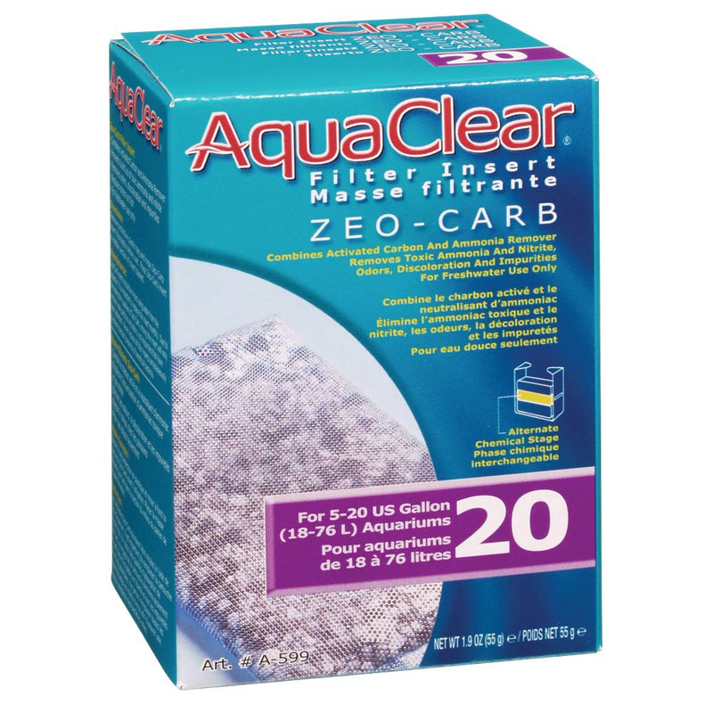 AquaClear 20 Zeo-Carb Filter Insert, 55 g (1.9 oz)