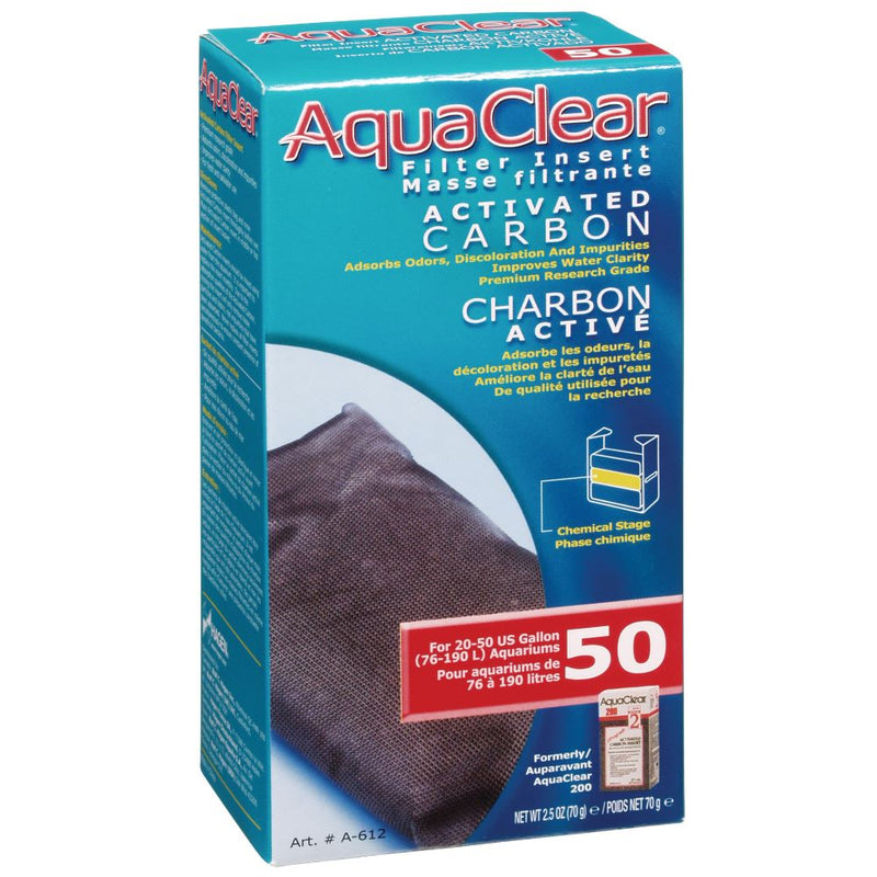 AquaClear 50 Activated Carbon Filter Insert, 70 g (2.5 oz)