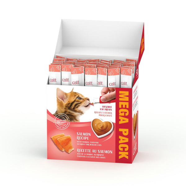 Catit Creamy Lickable Cat Treat - Salmon Flavor - 50 pack