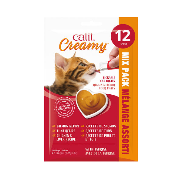 Catit Creamy Lickable Cat Treat - Assorted Multipack