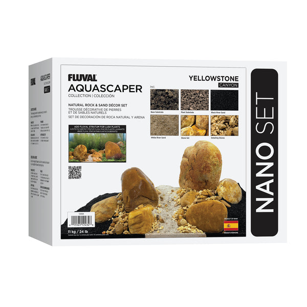Fluval Yellowstone Aquascaper Natural Rock & Sand Décor Nano Set 11kg/24 lb