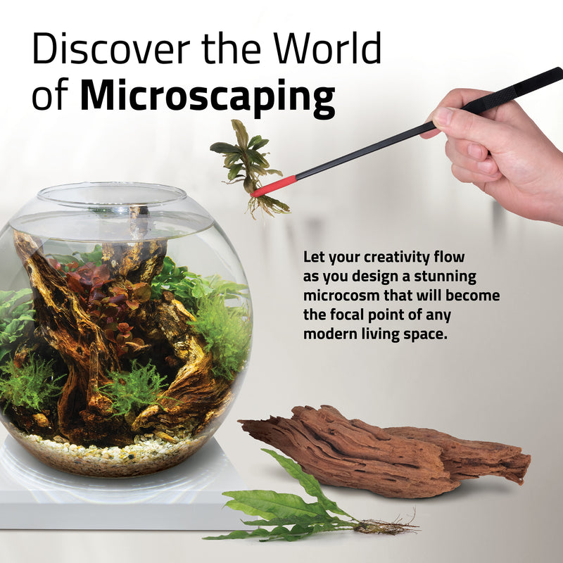 Fluval LIV Microscaping Aquarium Kit - White/Teak - 33 x 31.75 cm (13 x 12.5 in)
