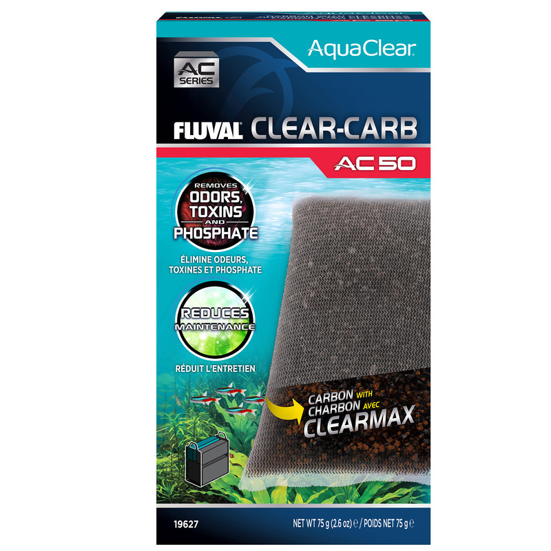 Fluval AquaClear 50 Clear-Carb Insert - 1 pack - 75 g (2.6 oz)