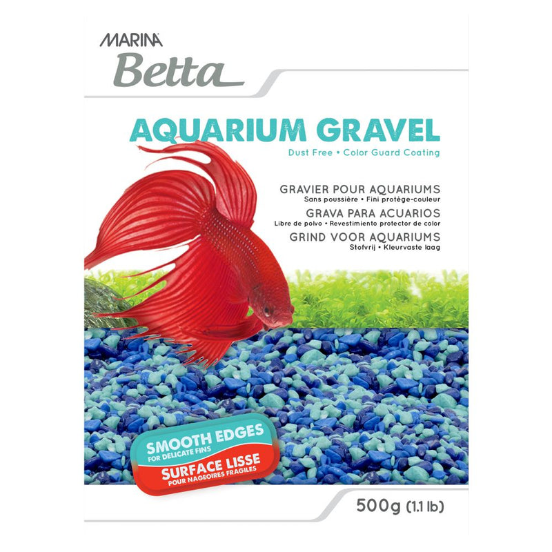 Marina Betta Gravel - Tri-color Blue - 500 g (1.1 lb)