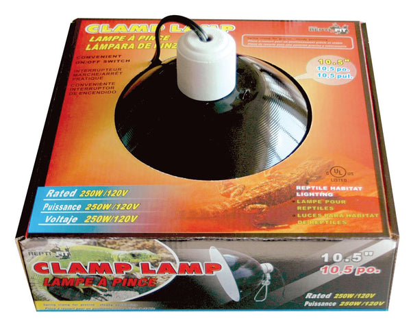 RF Black Dome Clamp Lamp 10"