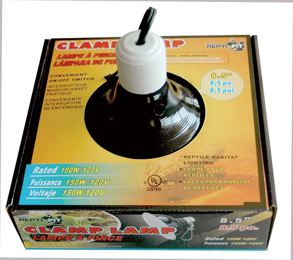 RF Black Dome Clamp Lamp 8.5"