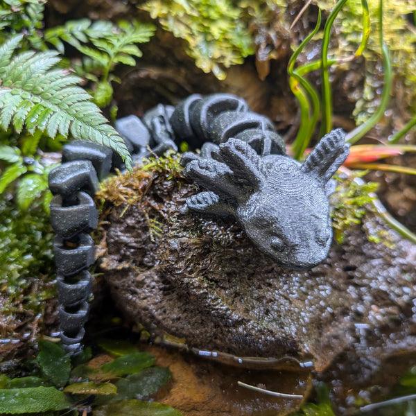 3D Printed - Axolotl Black (30cm)