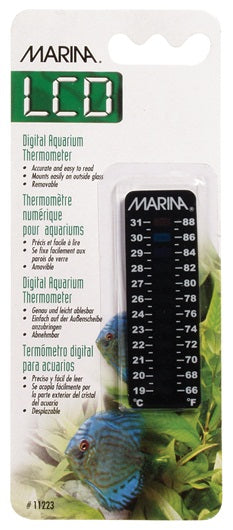 Marina LCD Aquarium Thermometer 19 to 31° C (66 to 88° F)