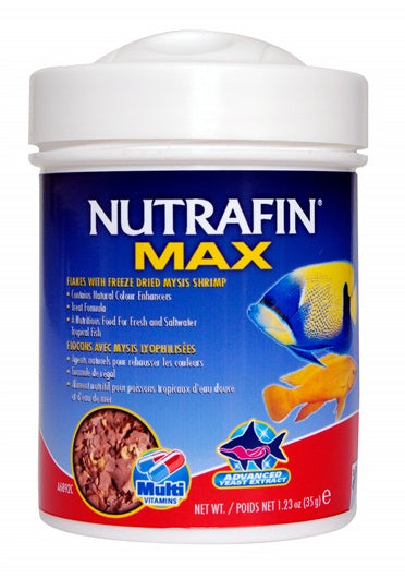 Nutrafin Max Flakes & Freeze Dried Mysis Shrimp 35g/1.23oz