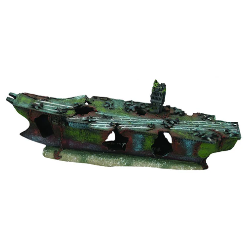 AquaFit Polyresin Aircraft Carrier Shipwreck 16x5x6"