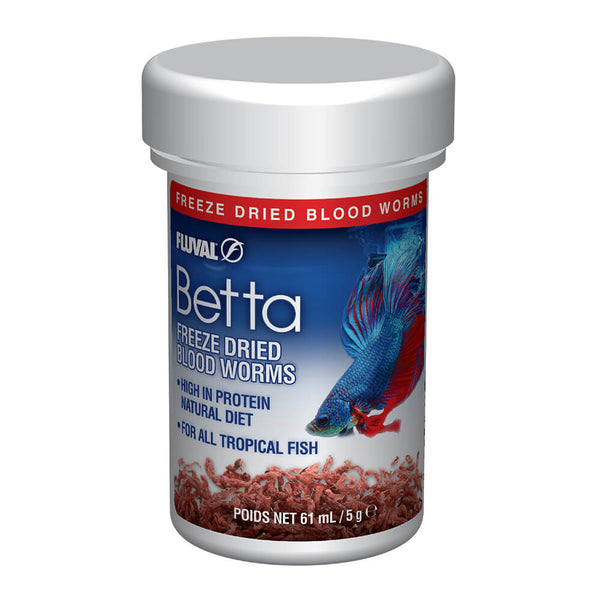 Fluval Betta Freeze Dried Bloodworms, 0.18 oz / 5 g – Aquariums West