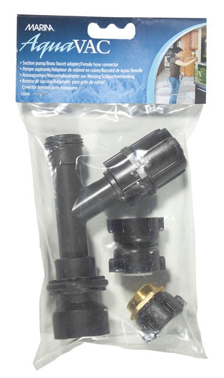 Marina AquaVac Suction Pump with Brass and Garden Faucet Adaptors