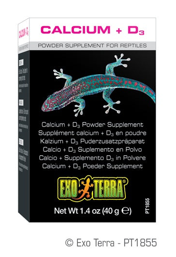 Exo Terra Calcium + D3 Powder Supplements