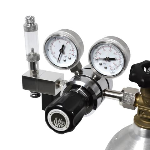 SRA Dual Stage CO2 Regulator Kit w/Bubble Counter/Solenoid Valve