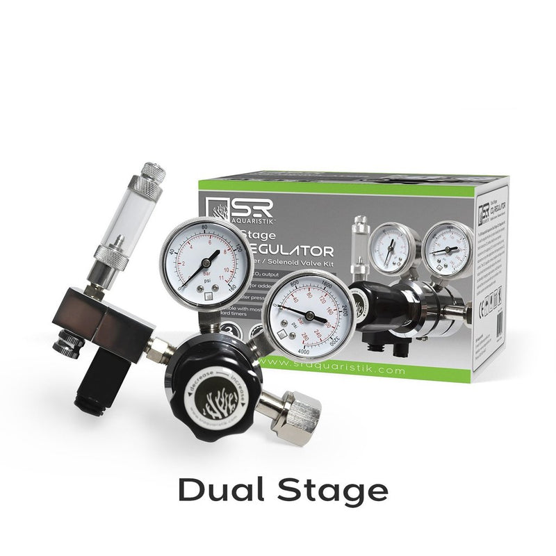 SRA Dual Stage CO2 Regulator Kit w/Bubble Counter/Solenoid Valve